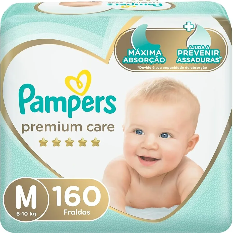 Pampers Premium Care M 160 unidades