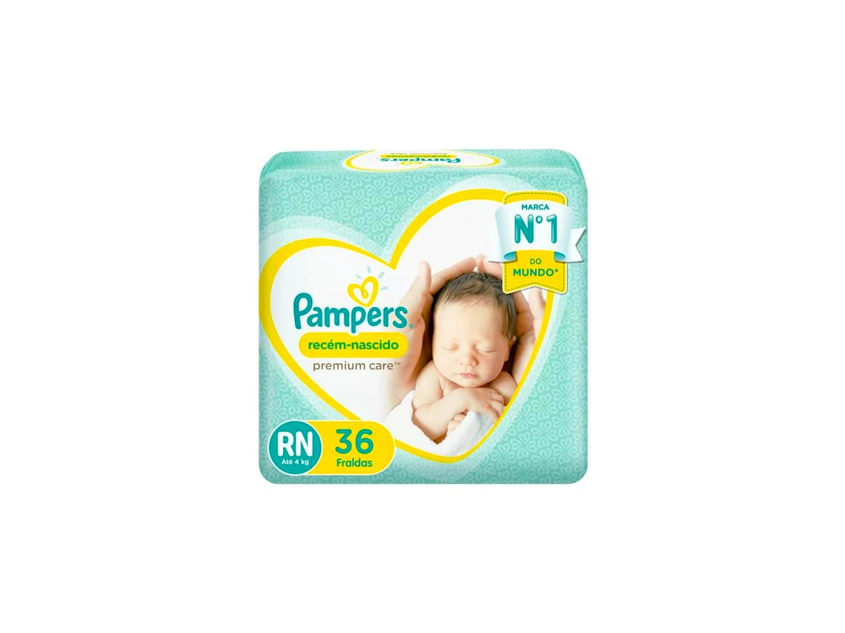 Fralda Pampers Premium Care Recém-Nascido RN 36